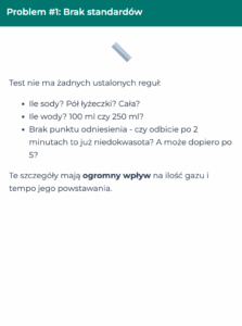 test z sodą oczyszczoną na niedokwasotę